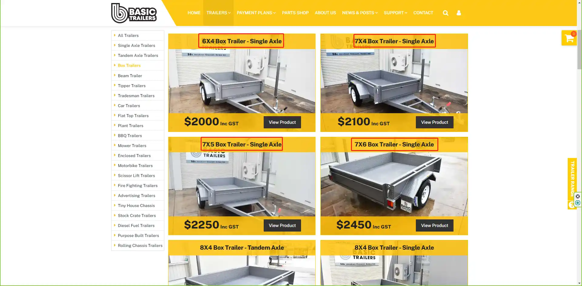 Basic Trailers Order Online