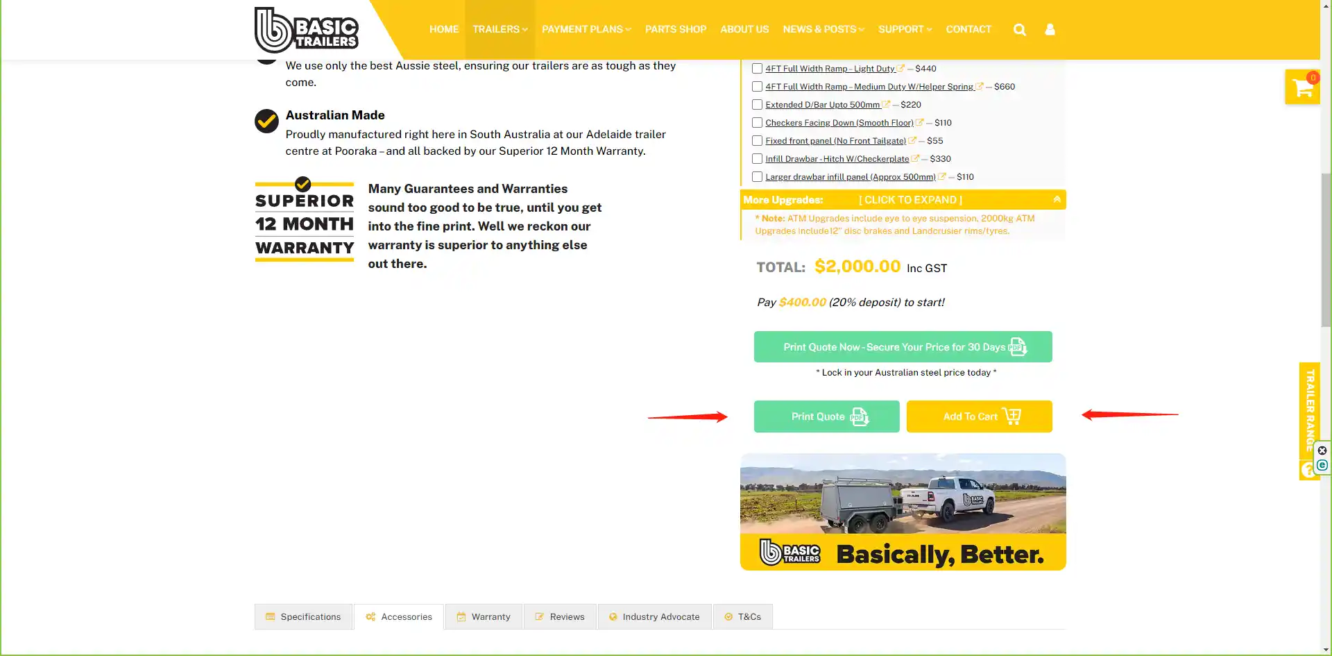 Basic Trailers Order Online