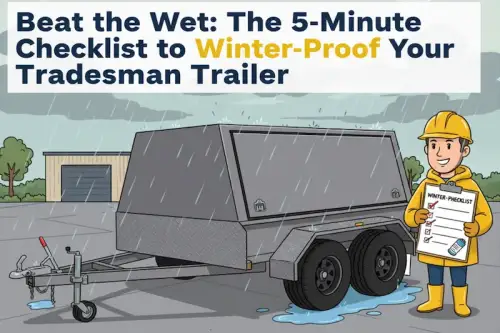 Winter-Proof Tradesman Trailer Checklist - Cartoon Image