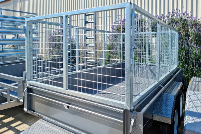 Basic Trailers Box Cage Trailer Box trailer fitted with a cage