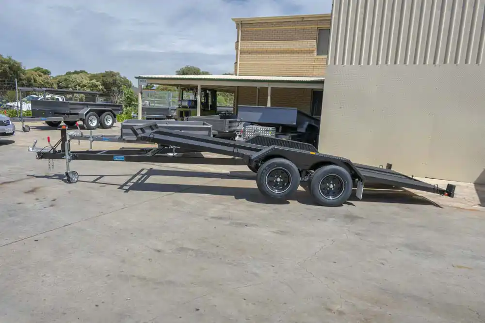 Basic Trailers gas strut manual tilt car trailer a