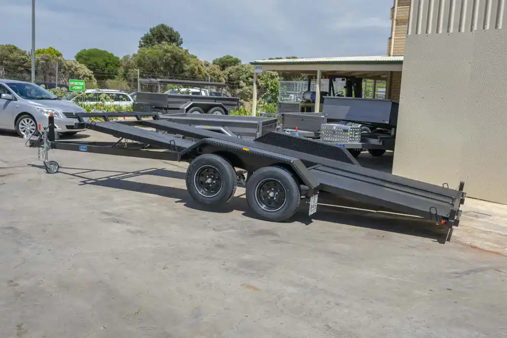 Basic Trailers gas strut manual tilt car trailer a