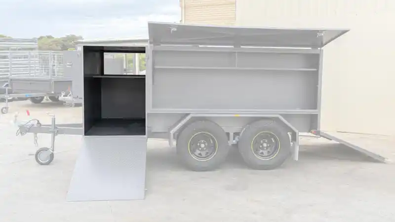 Mower box shelf & side access door 