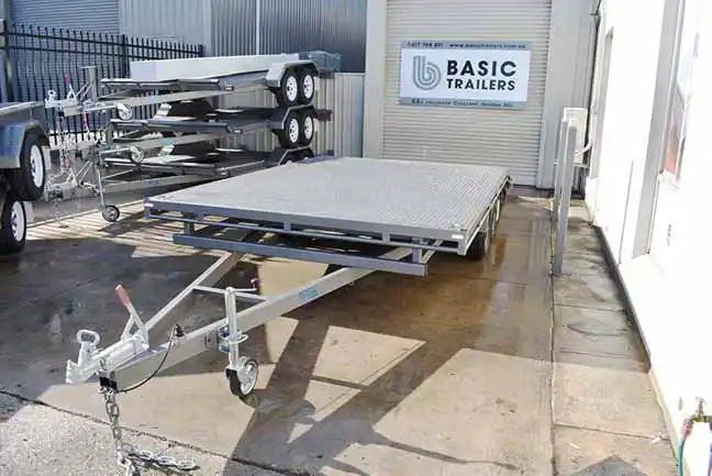 Adelaide Trailers For Sales: FLAT-TOP-BEAVERTAIL-CAR-TRAILER-14X8