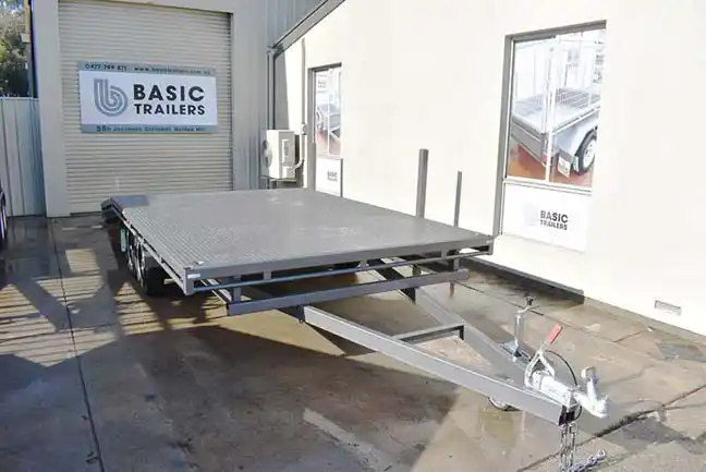 Adelaide Trailers For Sales: FLAT-TOP-BEAVERTAIL-CAR-TRAILER-18X8
